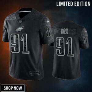 Fletcher Cox 91 Philadelphia Eagles Black Reflective Limited Jersey - Men