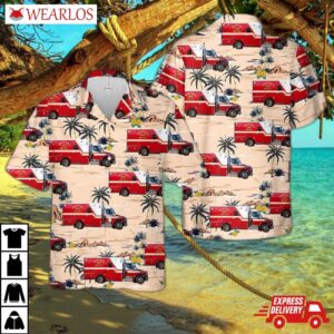 Florida Charlotte County Fire And Ems Hawaiian Shirt