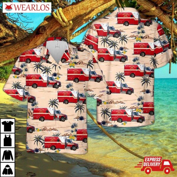 Florida Charlotte County Fire And Ems Hawaiian Shirt