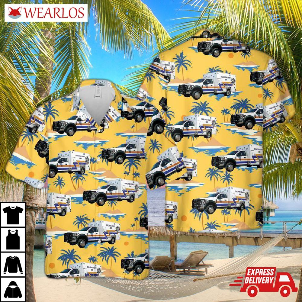 Florida Okaloosa County Ems Hawaiian Shirt