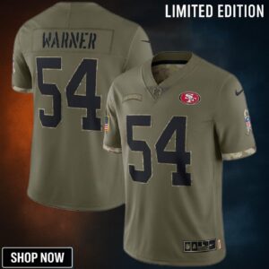 Fred Warner San Francisco 49ers 2022 Salute To Service Limited Jersey - Olive