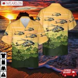 French Army Nhi Nh-90 Tth Caiman Hawaiian Shirt