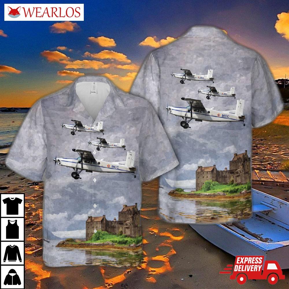 French Army Pilatus Pc-6/b2-h4 Hawaiian Shirt