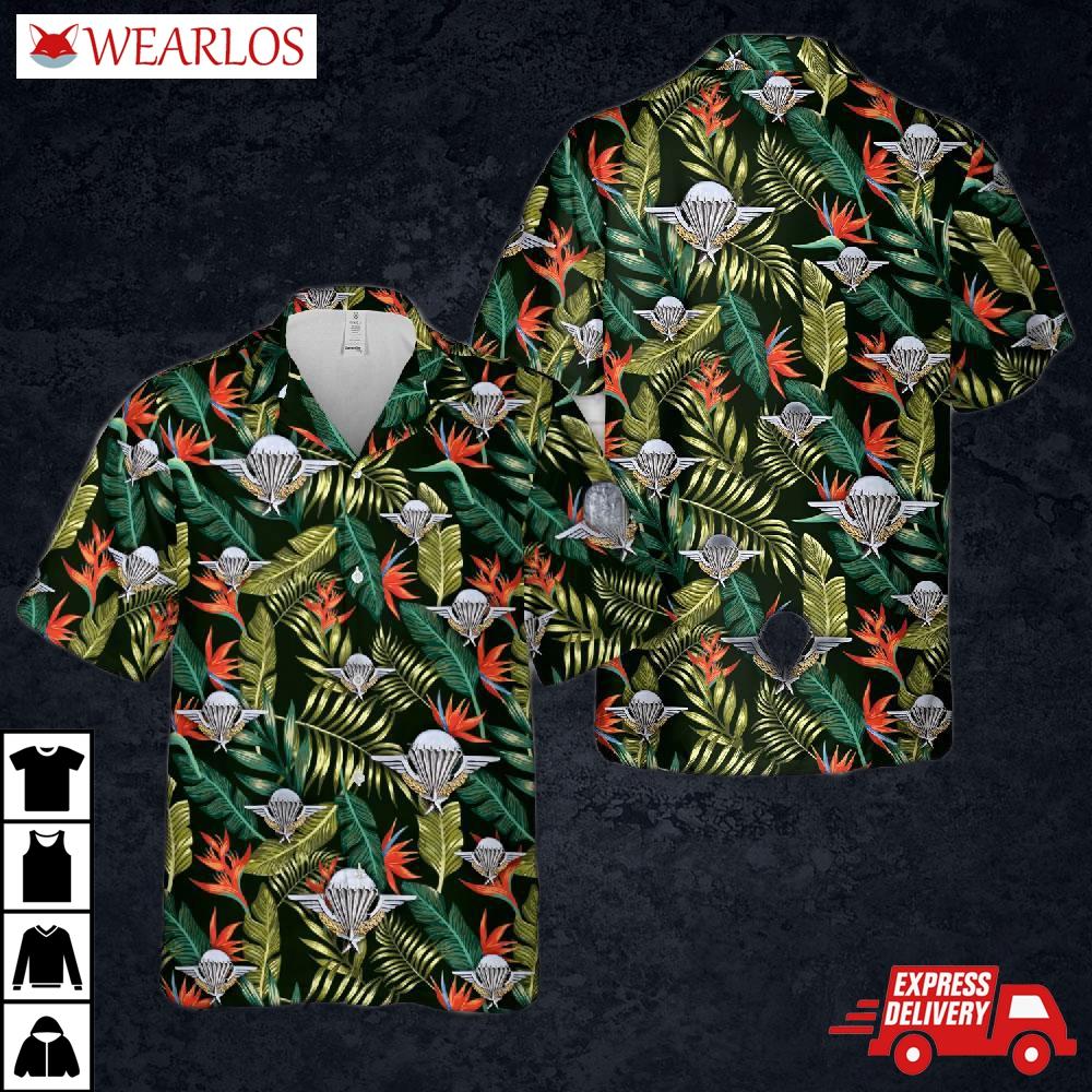 French Foreign Legion Parachute Wings Hawaiian Shirt