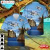 French Navy Grumman E-2c Hawkeye Hawaiian Shirt