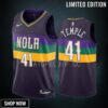 Garrett Temple 41 New Orleans Pelicans Purple Jersey -23 City Edition Swingman