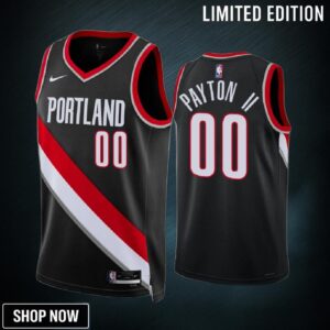 Gary Payton Ii 00 Portland Trail Blazers -23 Icon Edition Black Jersey