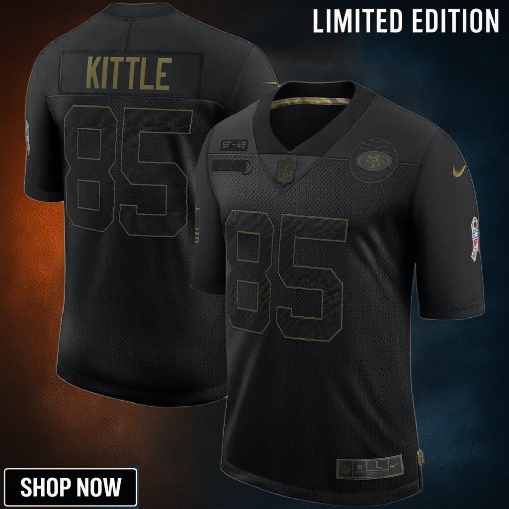 George Kittle San Francisco 49ers 2025 Salute To Service Limited Jersey - Black