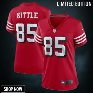 George Kittle San Francisco 49ers Women's Alternate Game Jersey - Scarlet