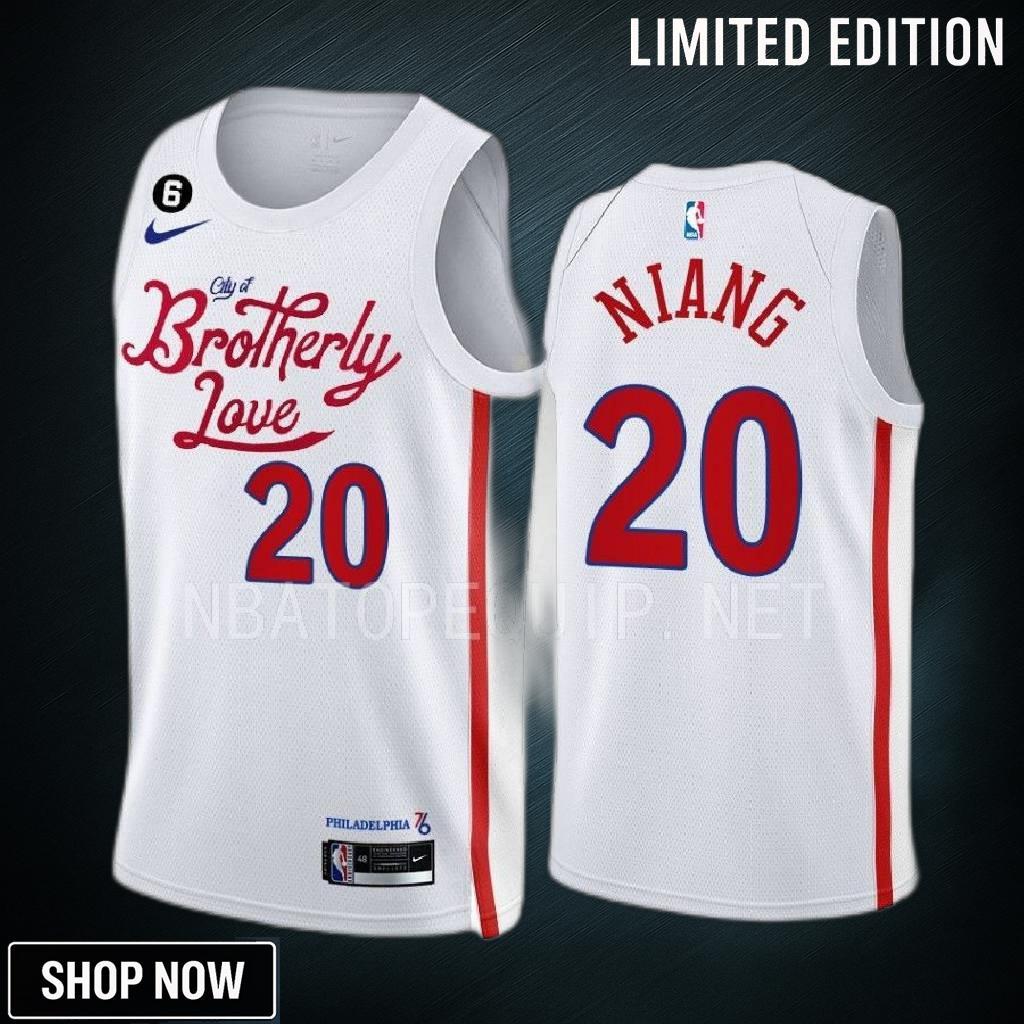 Georges Niang 20 -23 Philadelphia 76ers White City Edition Men Jersey Swingman