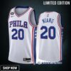 Georges Niang 20 Philadelphia 76ers White Jersey -23 Association Edition Swingman