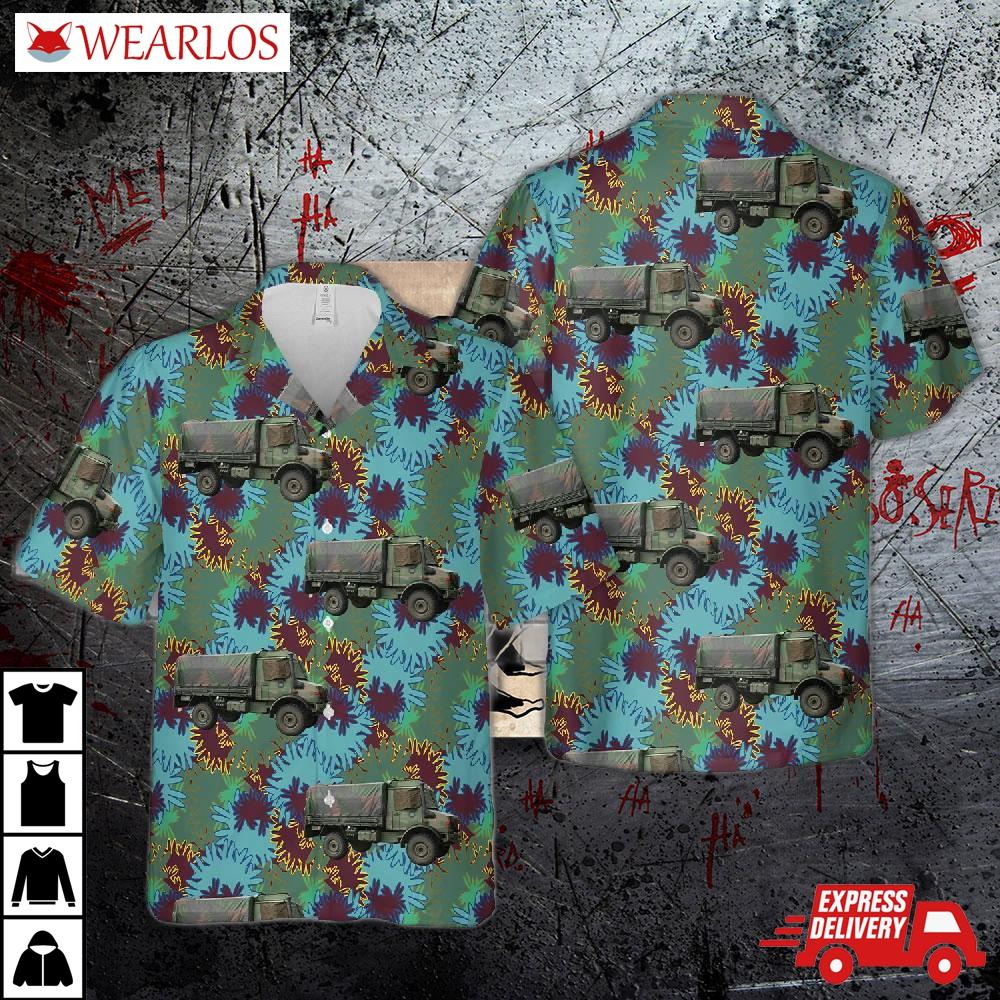 German Armed Forces Unimog U 1300 Hawaiian Shirt