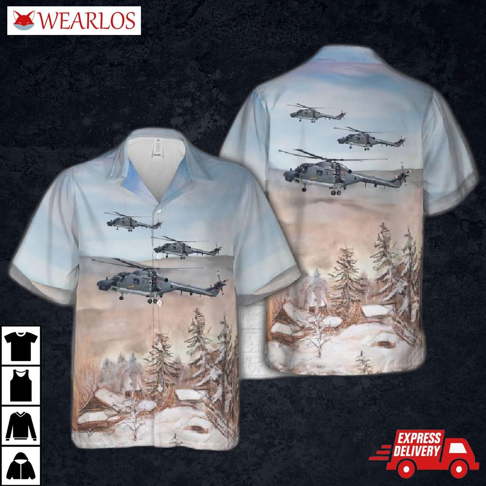 German Navy Westland Wg-13 Super Lynx Mk88a (code 83+25) Hawaiian Shirt