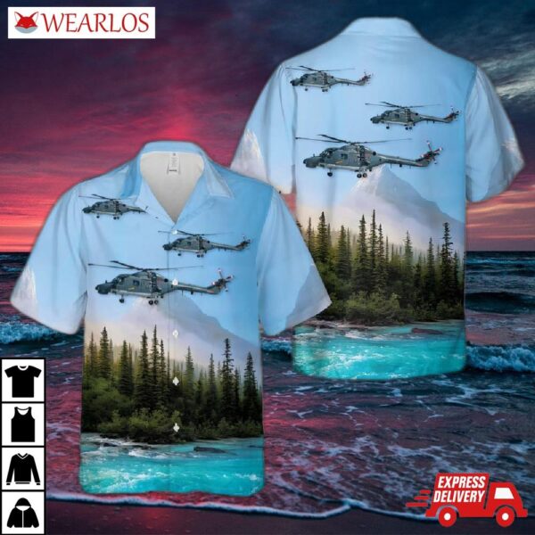 German Navy Westland Wg-13 Super Lynx Mk88a Hawaiian Shirt