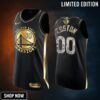 Golden State Warriors 00 Custom Western Conference Champion Black Jersey Gold Diamond