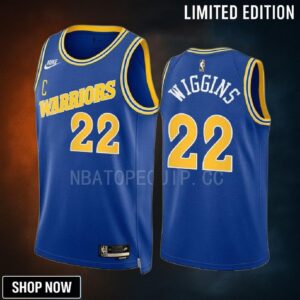 Golden State Warriors Andrew Wiggins 22 -23 Classic Edition Blue Men Jersey Swingman