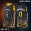 Golden State Warriors Donte Divincenzo 0 -23 City Edition Black Men Jersey Swingman