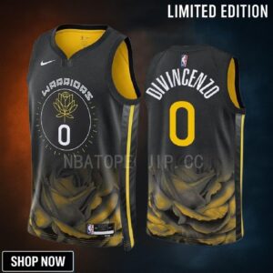 Golden State Warriors Donte Divincenzo 0 -23 City Edition Black Men Jersey Swingman