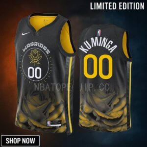 Golden State Warriors Jonathan Kuminga 00 -23 City Edition Black Men Jersey Swingman