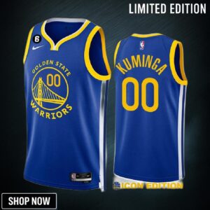 Golden State Warriors Jonathan Kuminga 00 Icon Edition Royal Jersey -23 Swingman