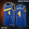 Golden State Warriors Moses Moody 4 -23 Classic Edition Blue Men Jersey Swingman