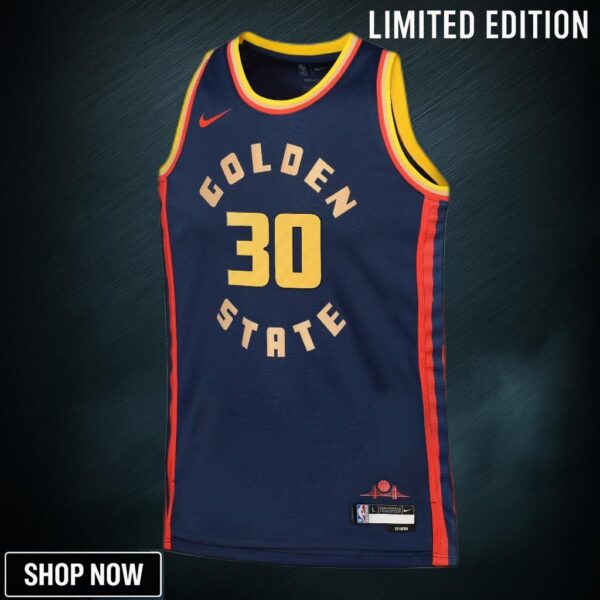 Golden State Warriors Nike City Edition Swingman Jersey - Navy Stephen Curry Youth