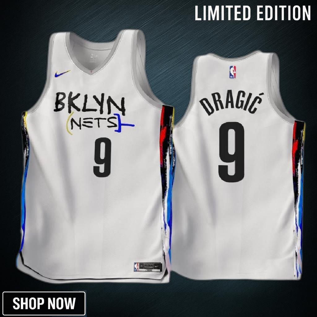Goran Dragic -23 Brooklyn Nets White 9 City Edition Jersey - Men