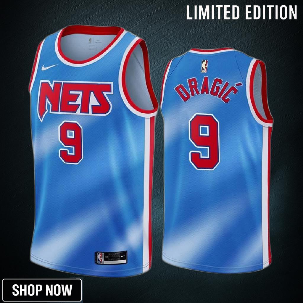 Goran Dragic Brooklyn Nets Blue 9 Classic Edition Jersey - Men