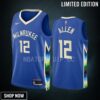 Grayson Allen 12 -23 Milwaukee Bucks Blue City Edition Jersey Swingman