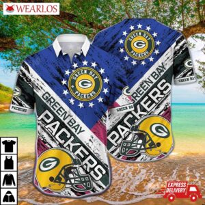 Green Bay Packers All-star Stripes Hawaiian Shirt