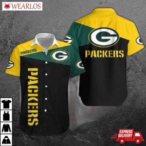 Green Bay Packers Classic Bold Stripe Hawaiian Shirt