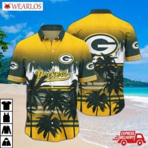 Green Bay Packers Coconut Tree Hawaiian Shirt