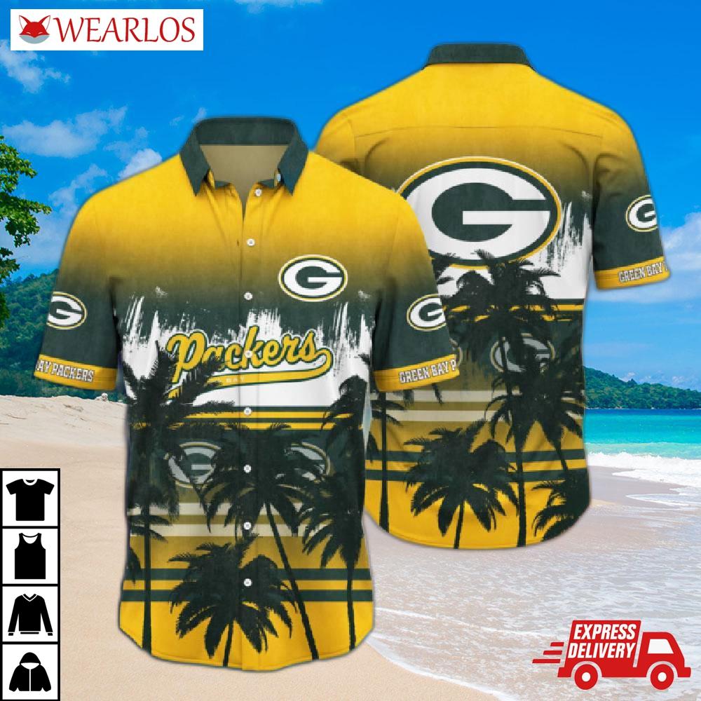 Green Bay Packers Coconut Tree Hawaiian Shirt