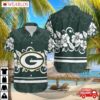 Green Bay Packers Floral Crest Hawaiian Shirt
