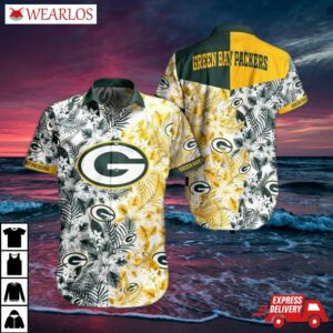 Green Bay Packers Floral Gold Rush Hawaiian Shirt