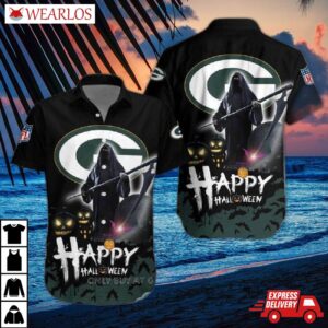Green Bay Packers Halloween Reaper Hawaiian Shirt