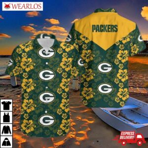 Green Bay Packers Hibiscus Glory Hawaiian Shirt