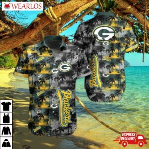 Green Bay Packers Island Nightfall Hawaiian Shirt