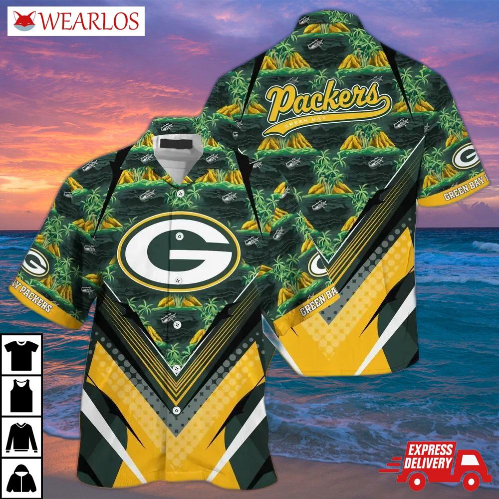 Green Bay Packers Island Strength Hawaiian Shirt