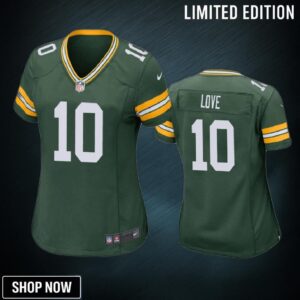 Green Bay Packers Jordan Love 2025 Nfl Draft Game Jersey