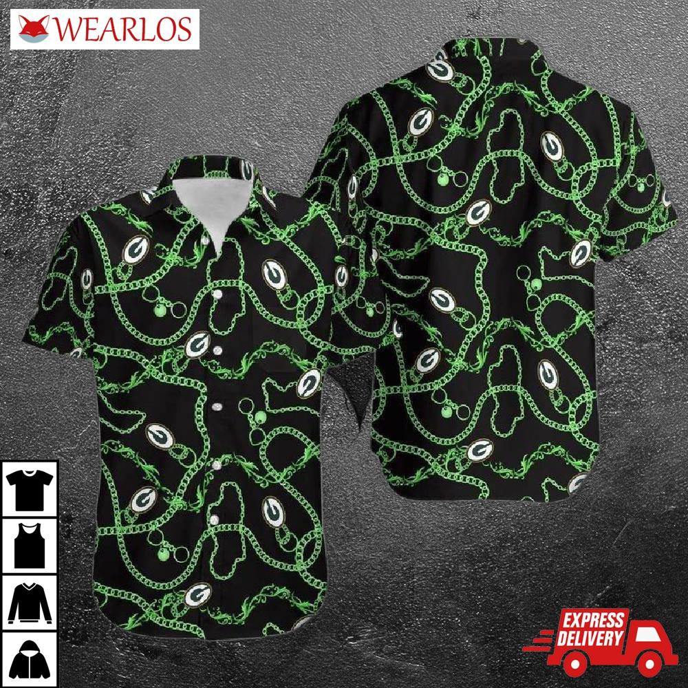 Green Bay Packers Neon Chain Hawaiian Shirt