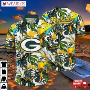 Green Bay Packers Parrot Paradise Hawaiian Shirt