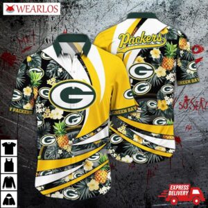 Green Bay Packers Pineapple Wave Hawaiian Shirt