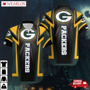 Green Bay Packers Thunderbolt Stripes Hawaiian Shirt