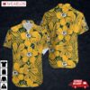 Green Bay Packers Tropical Gold Leaf Hawaiian Shirt