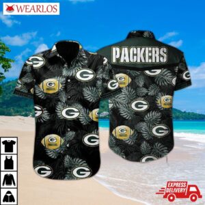 Green Bay Packers Tropical Palm Leaf Hawaiian Shirt