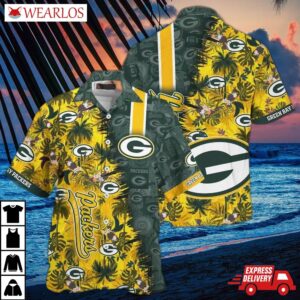 Green Bay Packers Tropical Sunset Hawaiian Shirt