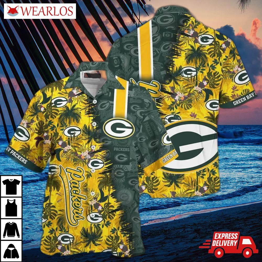 Green Bay Packers Tropical Sunset Hawaiian Shirt