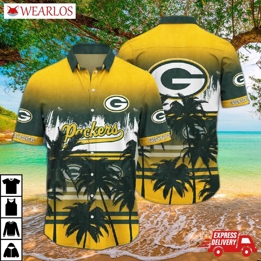 Green Bay Packers Tropical Sunset Vibes Hawaiian Shirt