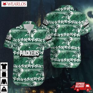 Green Bay Packers Tropical Waves Hawaiian Shirt